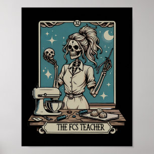 Póster Profesor Fcs Esqueleto Halloween Familia Y Consumi