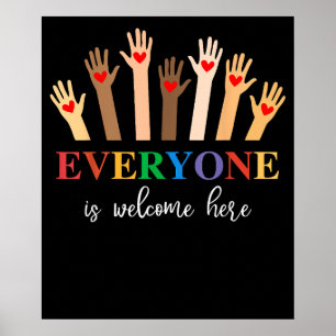Póster Profesor Idaho Todos Son Bienvenidos Aquí Inclusió