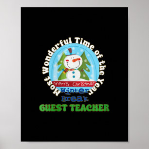 Póster profesor invitado - navidades v-neck