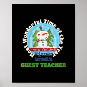 Póster profesor invitado - navidades v-neck 1