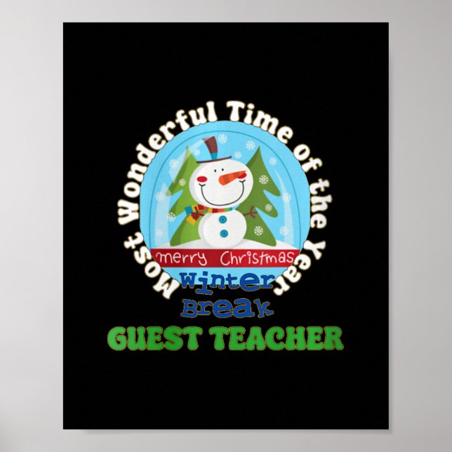 Póster profesor invitado - navidades v-neck 1 (Frente)