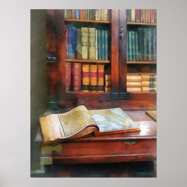 Póster Profesor - Libro de geografía (Frente)