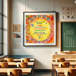 Póster Profesor personalizado Bienvenida Inespiritualidad