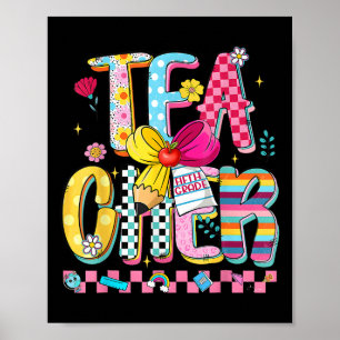 Póster Profesor Preppy Quinto Grado Primer Día De Escuela