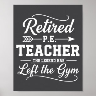 Póster Profesor Retirado Profesor de Educación Física La 