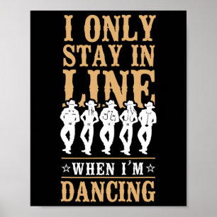 Póster Profesora de Baile en Línea Sólo Me Mantengo En Lí