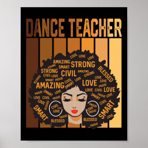 Póster Profesora de Baile Mujeres Afroamericanas Historia