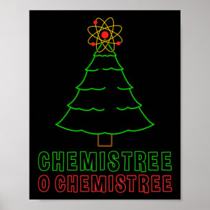 Póster Profesora de Ciencia Chemistree O Chemistree Funny