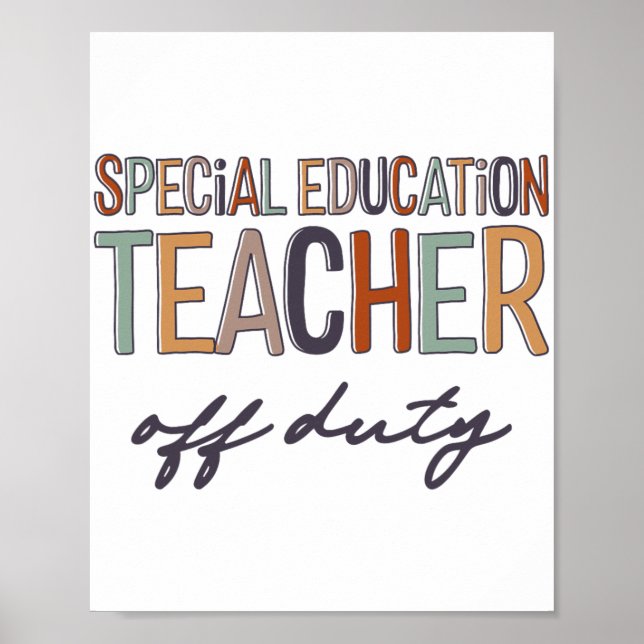 Póster Profesora De Educación Despedida El Último Día De  (Frente)
