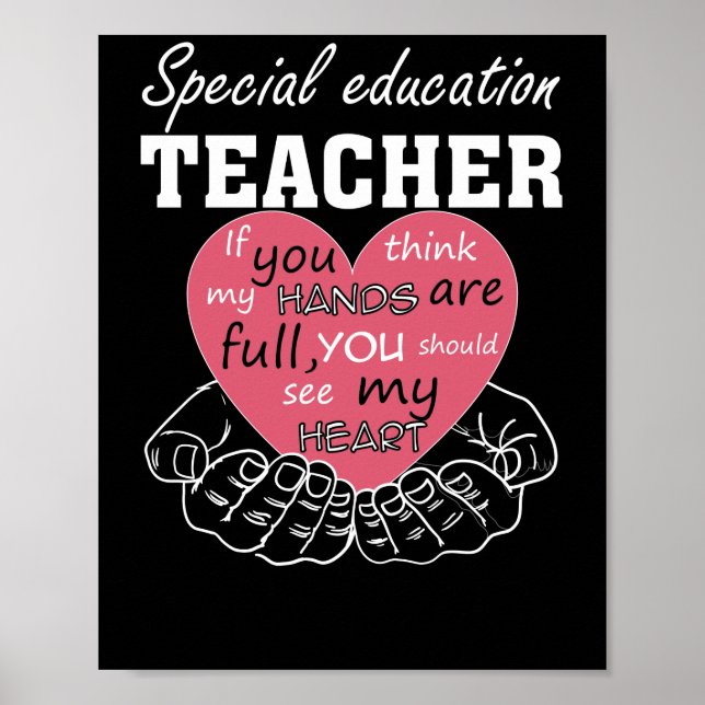 Póster Profesora de Educación Especial de Corazón Pleno (Frente)