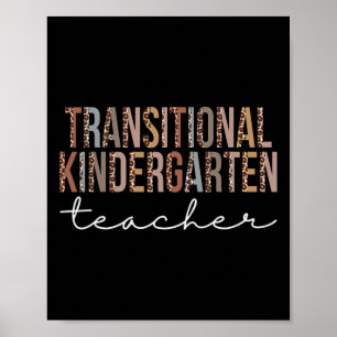 Póster Profesora de guardería Leopard Aprecian a las muje