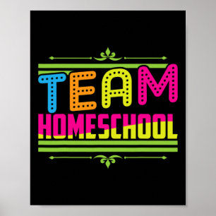 Póster Profesora De Homeschool Del Equipo Del Día De La E