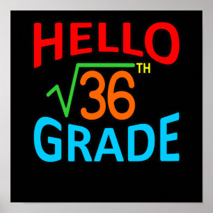 Póster Profesora de matemáticas de sexto grado