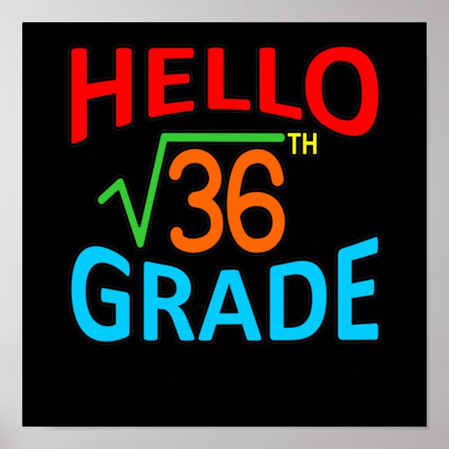 Póster Profesora de matemáticas de sexto grado (Frente)