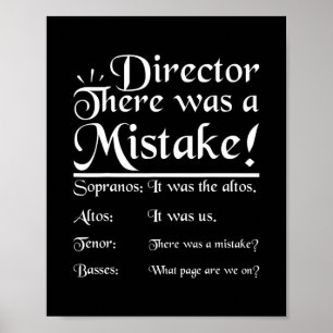 Póster Profesora de música divertida de coro director