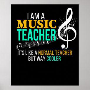Póster Profesora de música divertida profesora de Guay