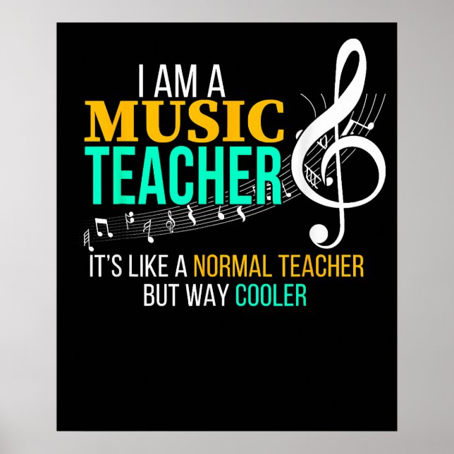 Póster Profesora de música divertida profesora de Guay (Frente)