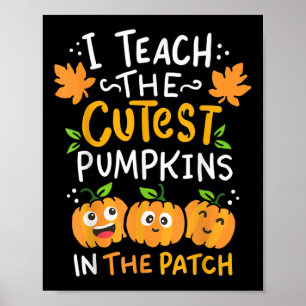 Póster Profesora de preescolar Halloween