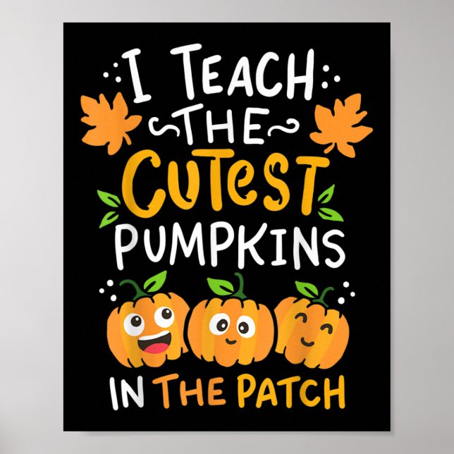 Póster Profesora de preescolar Halloween (Frente)