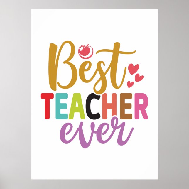 Póster Profesora de Regalos | El mejor profesor de la his (Frente)