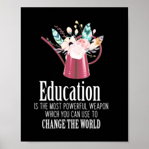 Póster Profesora de Regalos   La educación cambia el mund
