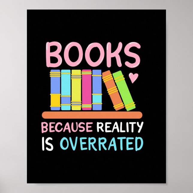 Póster Profesora de Regalos | Libros Porque La Realidad E (Frente)