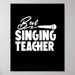 Póster Profesora de Regalos   Mejor profesor de canto