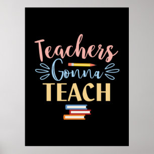 Póster Profesora de Regalos   Profesores Enseñarán
