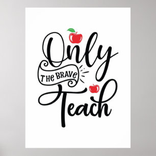 Póster Profesora de Regalos   Únicamente El Valiente Prof