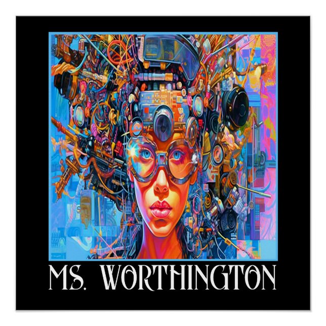 Póster Profesora - Escuela (Anverso)