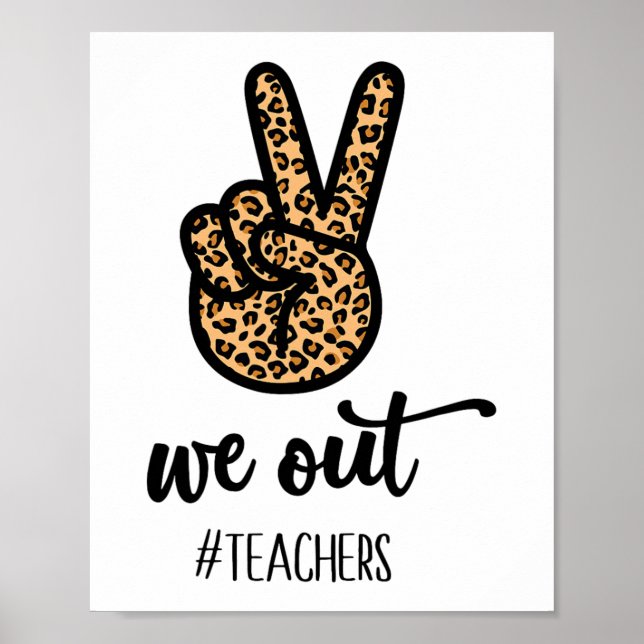 Póster Profesoras Felices El Día Pasado De Las Escolares, (Frente)
