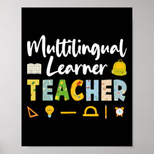 Póster Profesores de estudiantes multilingües - Educador