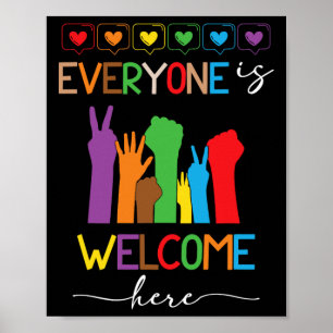 Póster Profesores De Idaho Todos Son Bienvenidos Aquí Hom