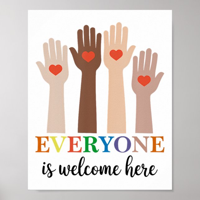 Póster Profesores De Idaho: Todos Son Bienvenidos Aquí, P (Frente)