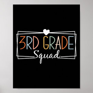 Póster Profesores de tercer grado de secundaria niños de