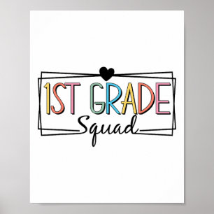 Póster Profesores del escuadrón de primer grado niños de