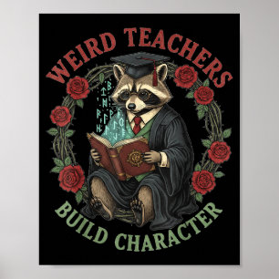Póster Profesores Raros Construyen Carácter Agradecimient
