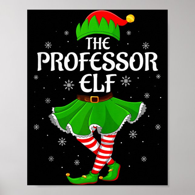Póster Professor Elf Christmas Family Girls Women Elf Squ (Frente)