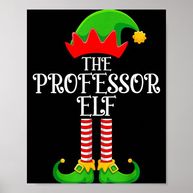 Póster Professor Elf Christmas Family Matching Funny Love (Frente)