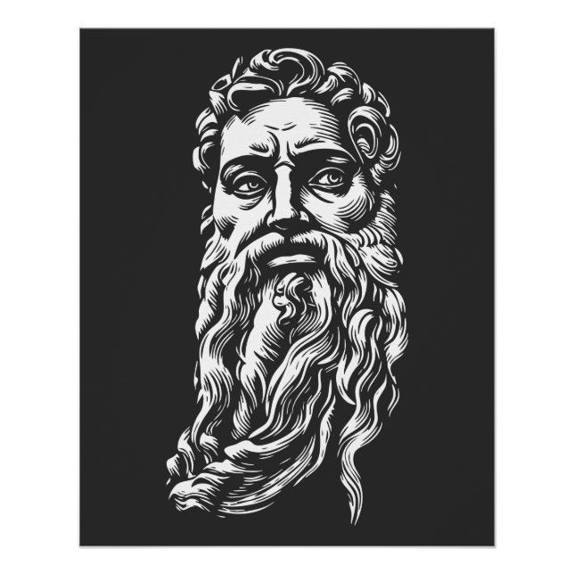 Póster profeta Moisés, retrato (Anverso)