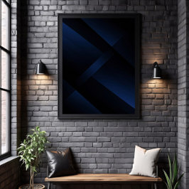 Póster Profundidad azul de medianoche