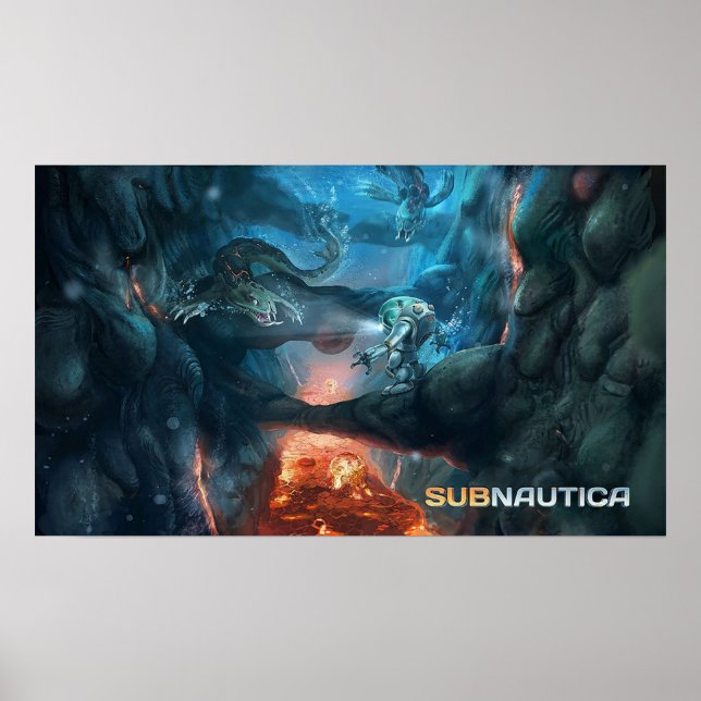 Póster Profundidad oceánica subnautica (Frente)