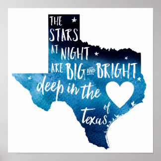 Póster profundo en el corazón de TX Harvey