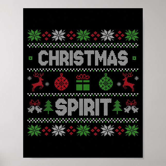 Póster Profundo en el Srit de Navidad Parejas coincidente (Frente)