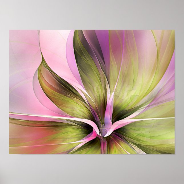 Póster Profusión de Pétalos Flor Delicada Translúcida (Frente)
