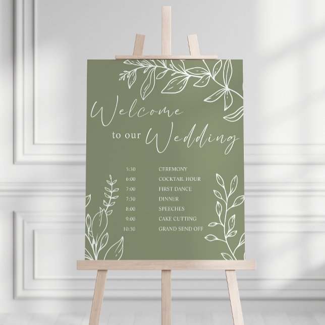 Póster Programa Boda de Flores Sage Boho (Subido por el creador)