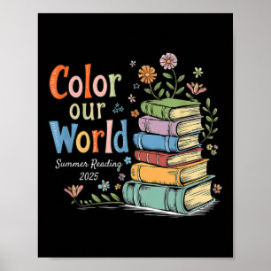 Póster Programa de bibliotecas de Color Our World Summer