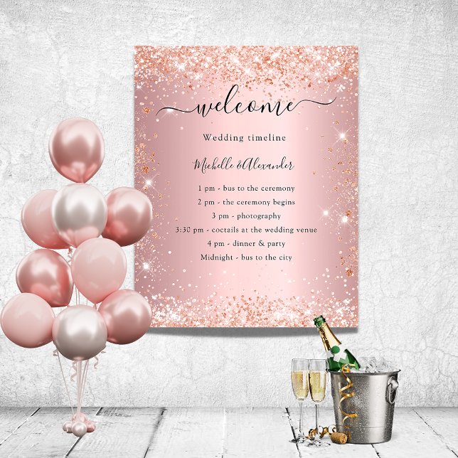 Póster Programa de boda de oro rosa rosa rosa rosa rosa r (Subido por el creador)