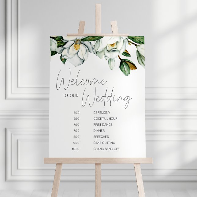Póster Programa de Bodas florales rusas de magnolia blanc (Subido por el creador)