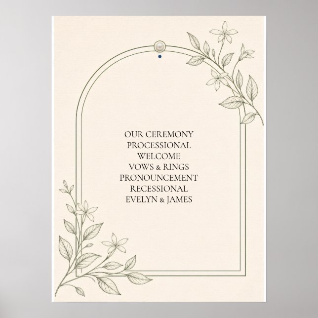 Póster Programa de Ceremonia Botánica de Letra Grande Señ (Frente)